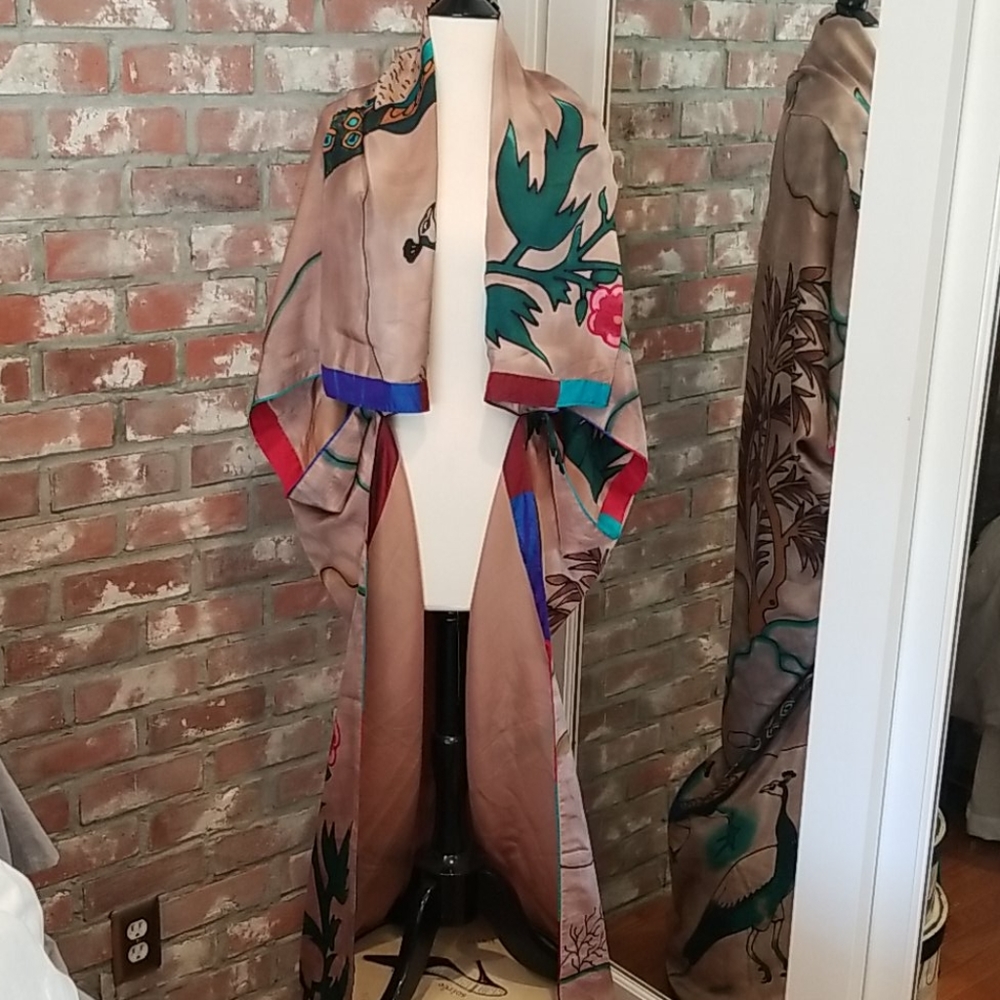 Sonam Dubal hand painted silk kimono